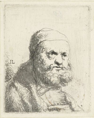 Buste van een oude man met baard by Jan Lievens