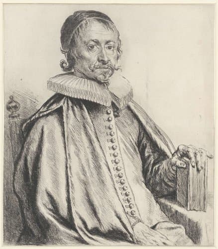 Portret van predikant Caspar Streso by Jan Lievens