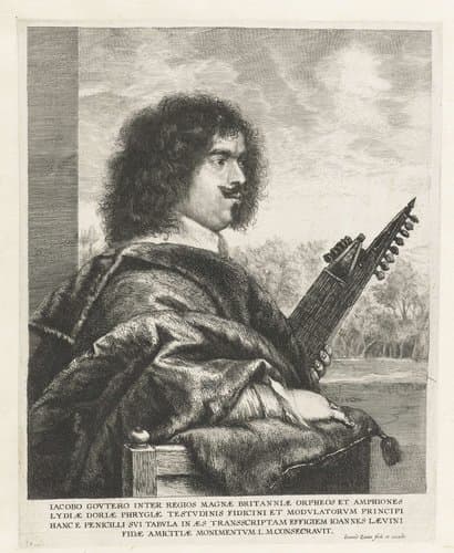 Portret van de Franse luitspeler en componist Jacques Gaultier (Gouter) by Jan Lievens