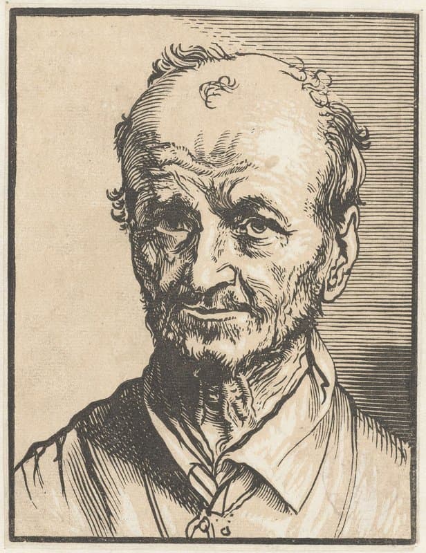 Buste van een kalende man by François Dieussart