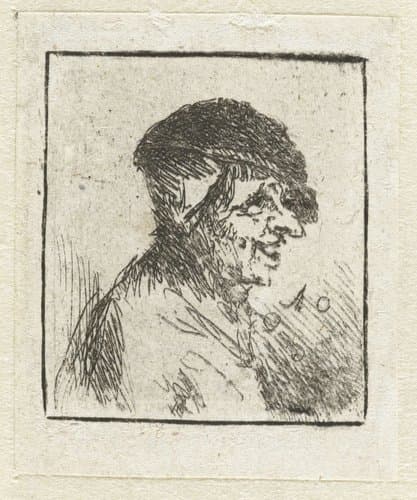 Buste van een lachende boer by Adriaen van Ostade