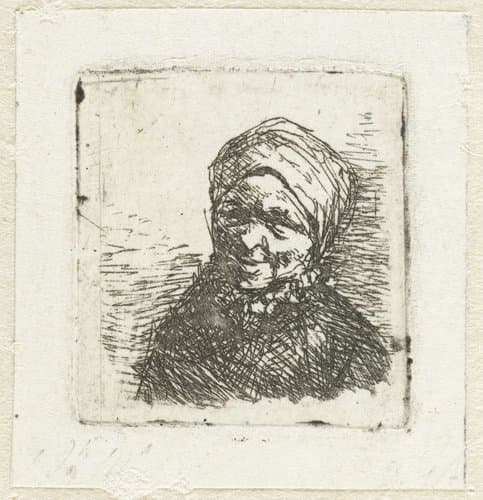Buste van een lachende boerin by Adriaen van Ostade