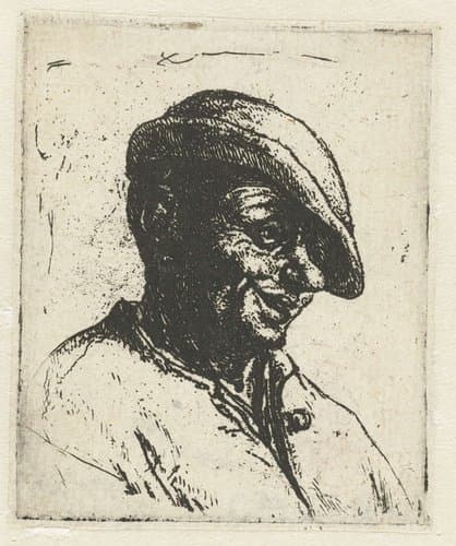 Bust of a Smiling Peasant by Adriaen van Ostade