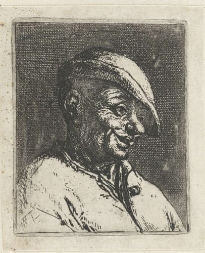 Bust of a Smiling Peasant by Adriaen van Ostade
