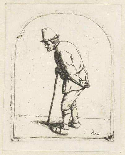 Gebochelde boer by Adriaen van Ostade