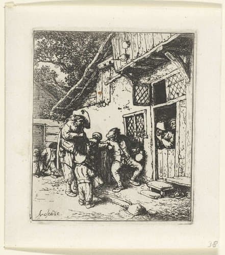 Rondtrekkende muzikanten by Adriaen van Ostade
