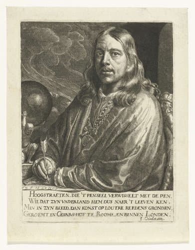 Zelfportret by Samuel van Hoogstraten