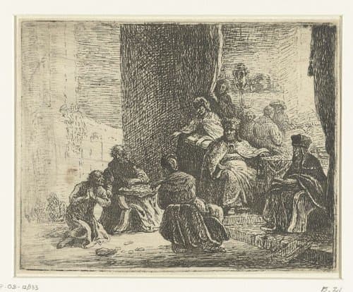 Judas bij de hoge priesters by Jacob de Wet (I)