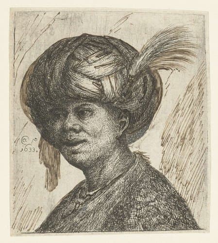 Buste van een koning met tulband by anonymous