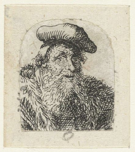 Buste van een man met baret by anonymous