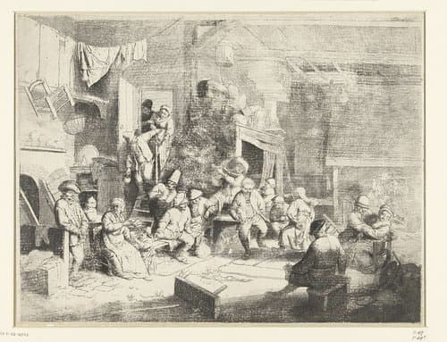 Dans in de herberg by Adriaen van Ostade