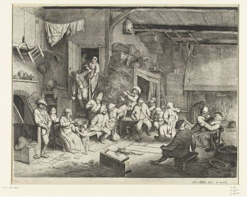 Dans in de herberg by Adriaen van Ostade