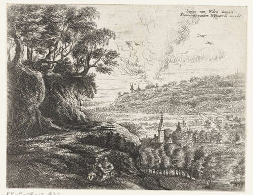 Acht landschappen naar Lucas van Uden by Philips Augustijn Immenraet