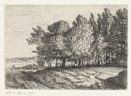 Bomen bij een pad by Lodewijk de Vadder