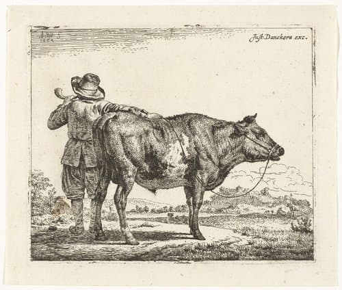 Jonge herder met een stier by Adriaen van de Velde