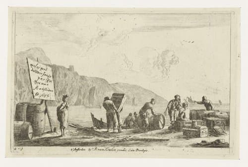 quelqe port dee Meer faicts par R.N. Zeeman A amsterdam Ao 1656 by Reinier Nooms