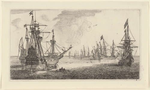 Vloot van Nederlandse schepen by Reinier Nooms