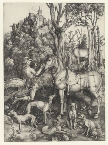 Heilige Eustachius by Albrecht Dürer