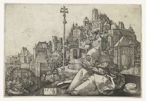 De Heilige Antonius voor een stad by anonymous