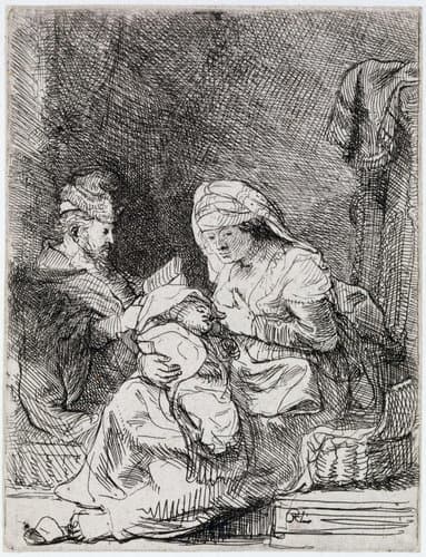 The Holy Family by Rembrandt van Rijn