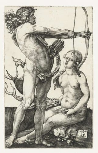 Apollo en Diana by Albrecht Dürer