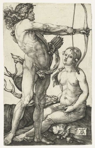 Apollo en Diana by Albrecht Dürer