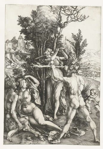 Hercules op de tweesprong by Albrecht Dürer