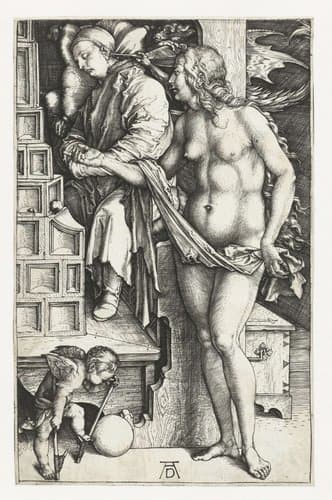 De droom van de geleerde by Albrecht Dürer