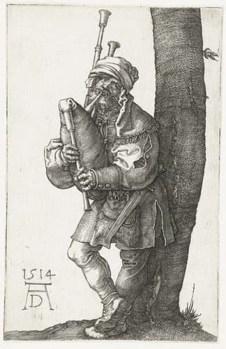 De doedelzakspeler by Albrecht Dürer