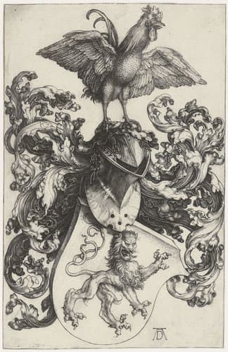 Wapenschild met haan by Albrecht Dürer