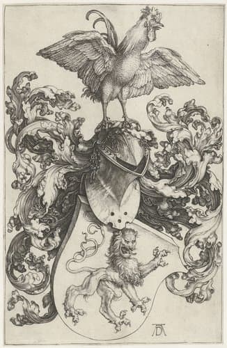 Wapenschild met haan by Albrecht Dürer