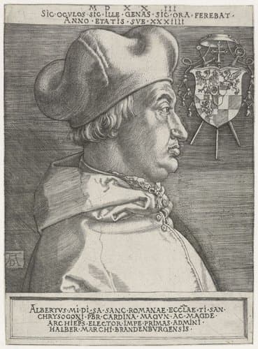 Portret van kardinaal Albert van Brandenburg op 34-jarige leeftijd by Albrecht Dürer