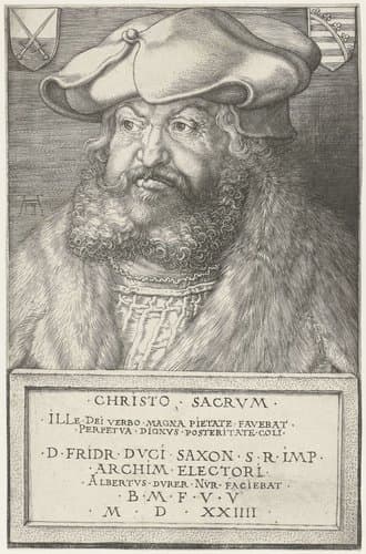 Portret van Frederik III de Wijze, keurvorst van Saksen by Albrecht Dürer