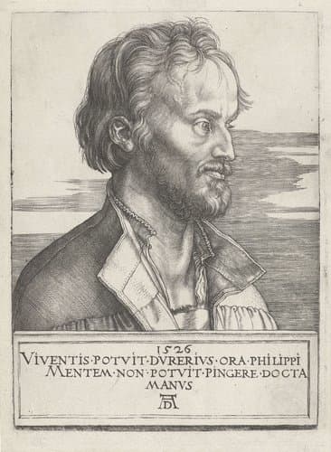 Portret van Philipp Melanchthon by Albrecht Dürer