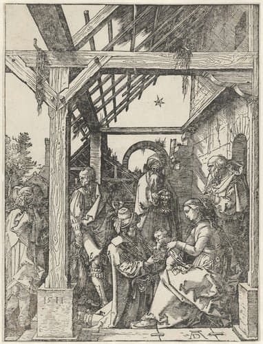 De aanbidding door de koningen by Albrecht Dürer