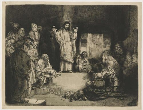 Christ preaching ('La Petite Tombe') by Rembrandt van Rijn