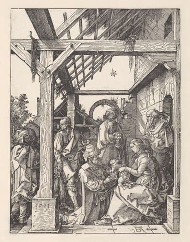 De aanbidding door de koningen by Albrecht Dürer