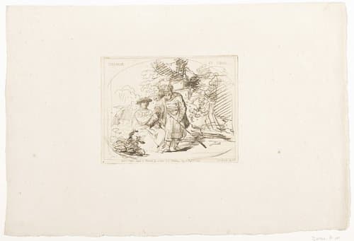Zes prenten naar tekeningen van Rembrandt, bewaard in de Hofbibliothek te Wenen by Adam von Bartsch