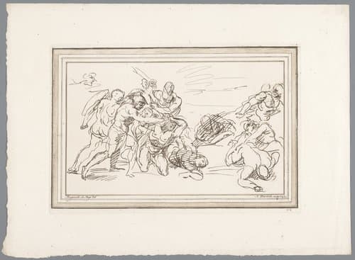 Gevangenneming van Simson door de Filistijnen by Adam von Bartsch
