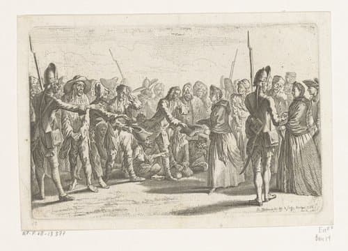 Russische krijgsgevangenen in Berlijn by Daniel Nikolaus Chodowiecki