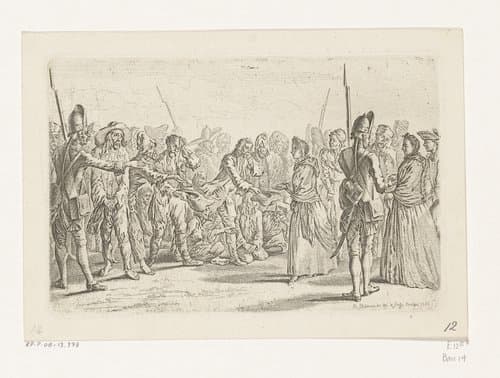 Russische krijgsgevangenen in Berlijn by Daniel Nikolaus Chodowiecki