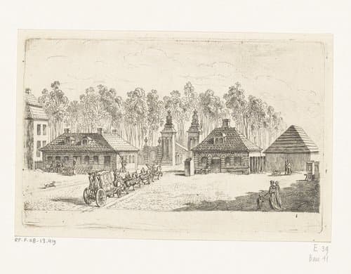 Brandenburger Tor in Berlijn by Daniel Nikolaus Chodowiecki