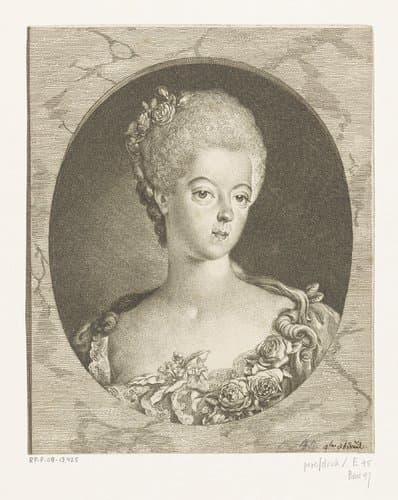 Portret van Wilhelmina van Pruisen by Daniel Nikolaus Chodowiecki