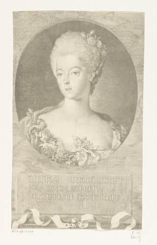 Portret van Wilhelmina van Pruisen by Daniel Nikolaus Chodowiecki