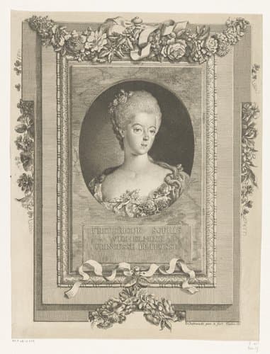 Portret van Wilhelmina van Pruisen by Daniel Nikolaus Chodowiecki