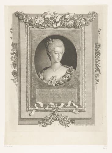 Portret van Wilhelmina van Pruisen by Daniel Nikolaus Chodowiecki
