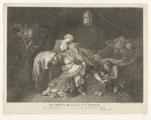 Afscheid van Jean Calas in de gevangenis by Daniel Nikolaus Chodowiecki