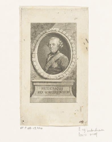 Portret van Frederik de Grote by Daniel Nikolaus Chodowiecki