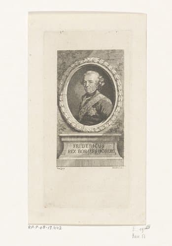 Portret van Frederik de Grote by Daniel Nikolaus Chodowiecki