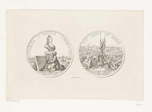 Medaille van de Slag bij Chotyn by Daniel Nikolaus Chodowiecki